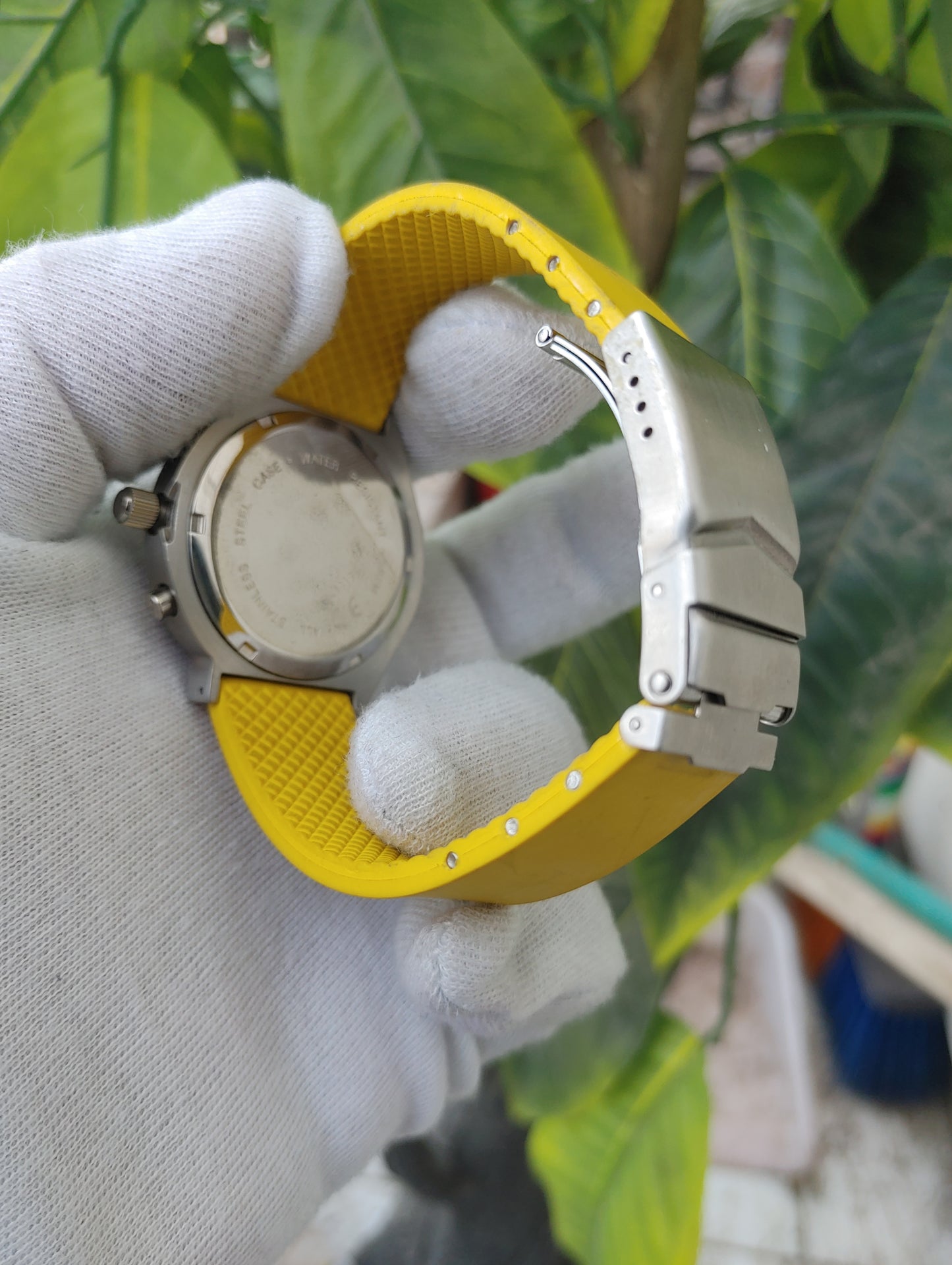 Custom Chrnograph Rubber Strap Watch