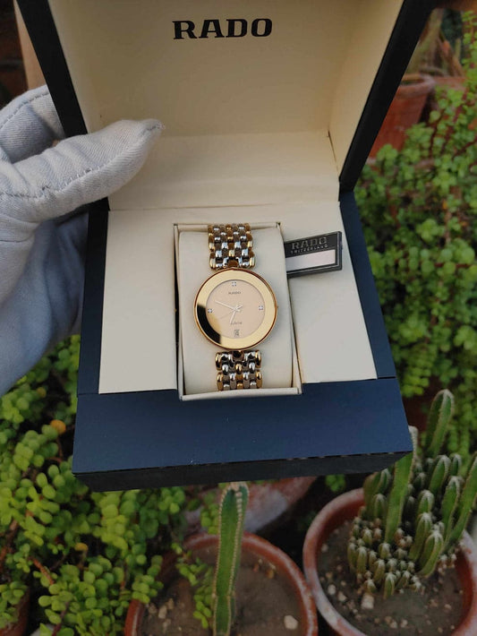Rado Double Tone Jubilee Men’s Swiss Watch – Luxury Timepiece for Gentlemen