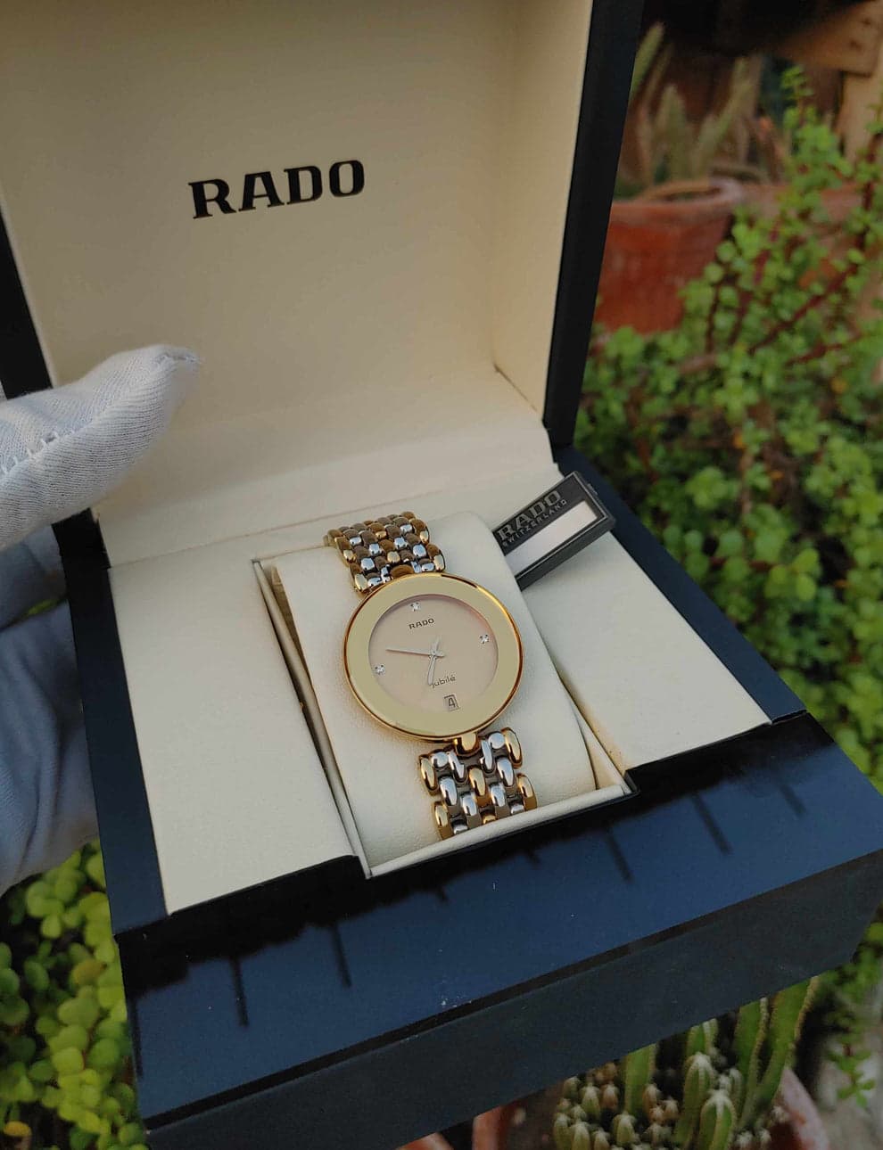 Rado Double Tone Jubilee Men’s Swiss Watch – Luxury Timepiece for Gentlemen
