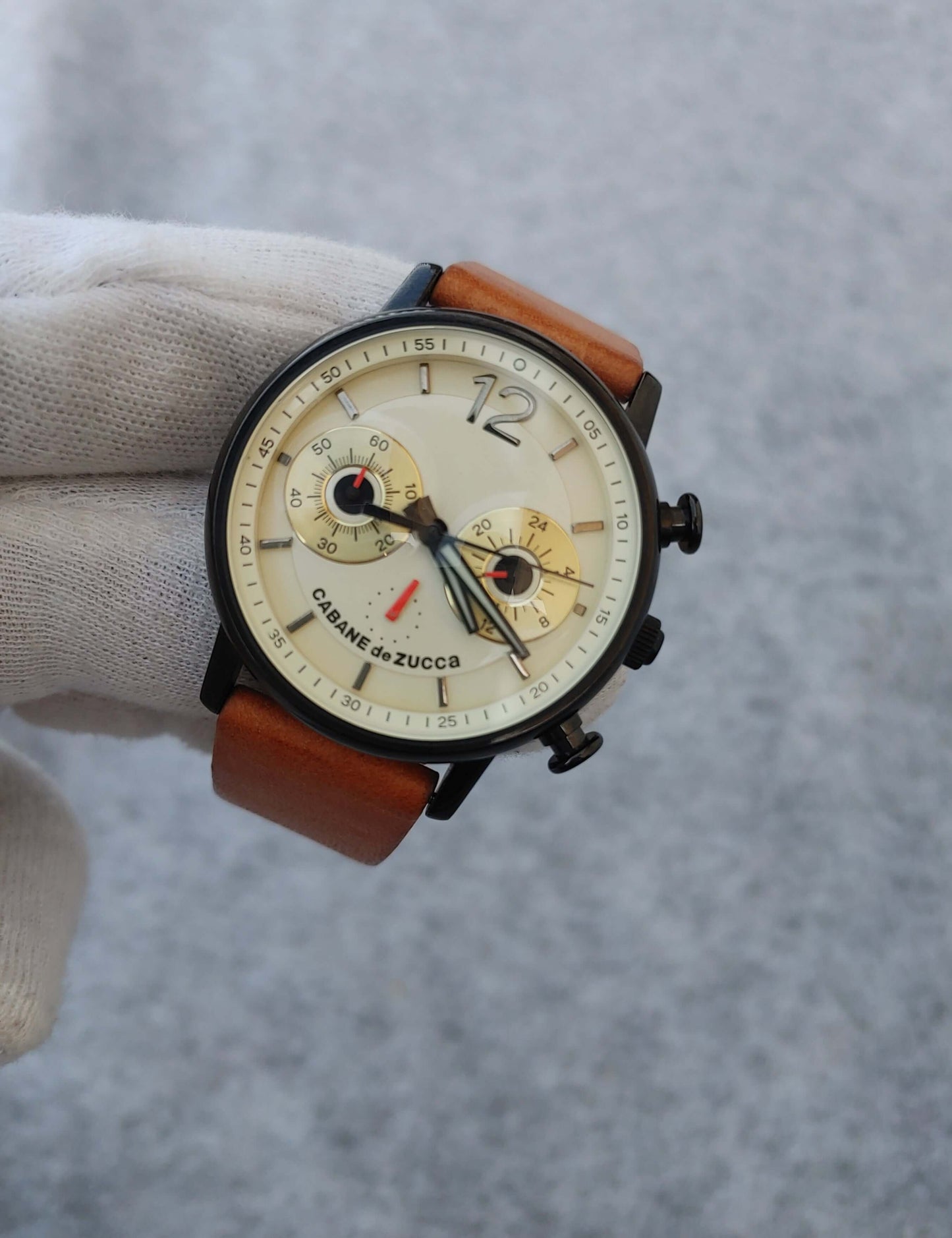 Cabane de Zucca Owl Shape Dial Chrongraph Watch For Men