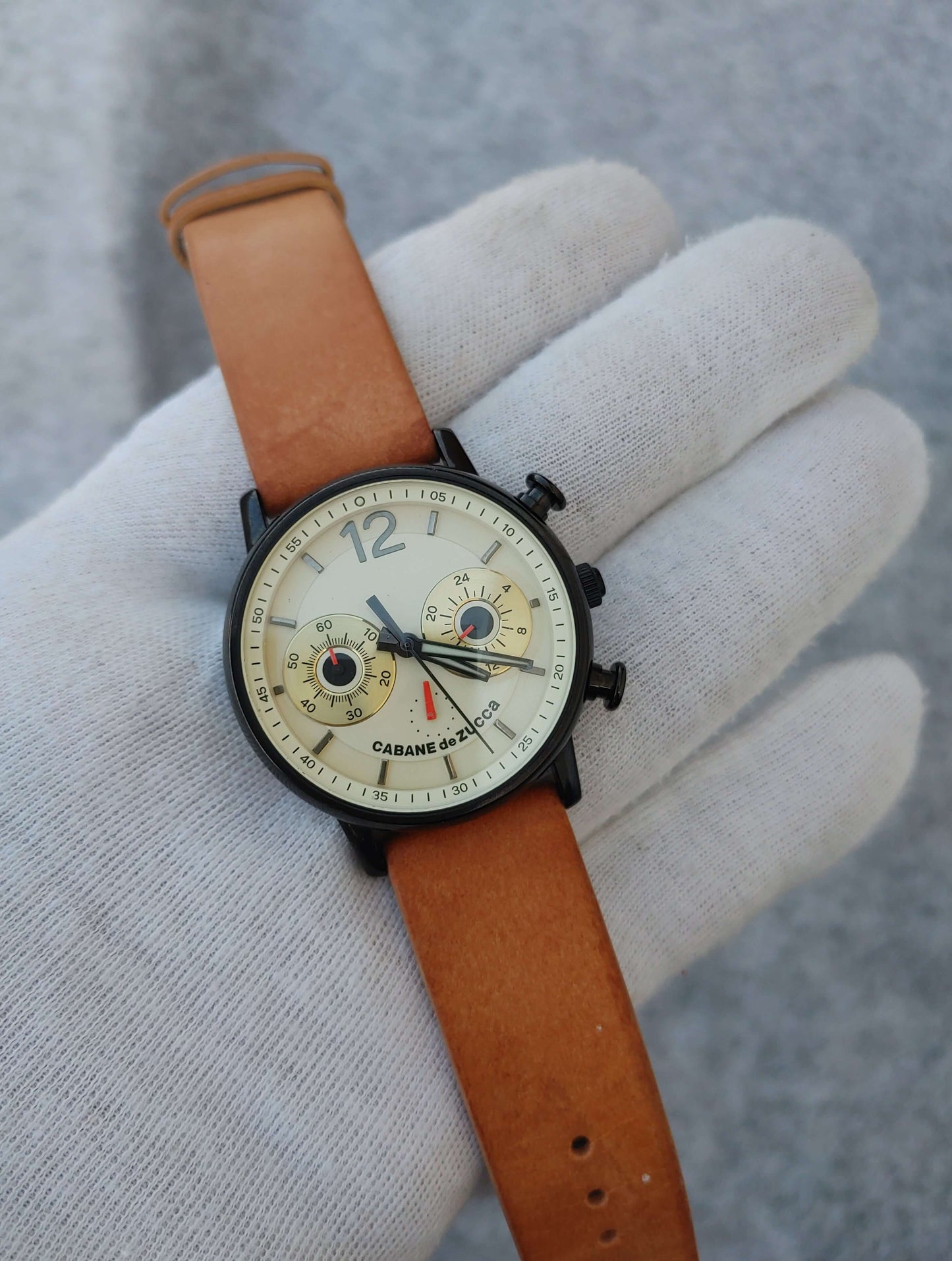Cabane de Zucca Owl Shape Dial Chrongraph Watch For Men