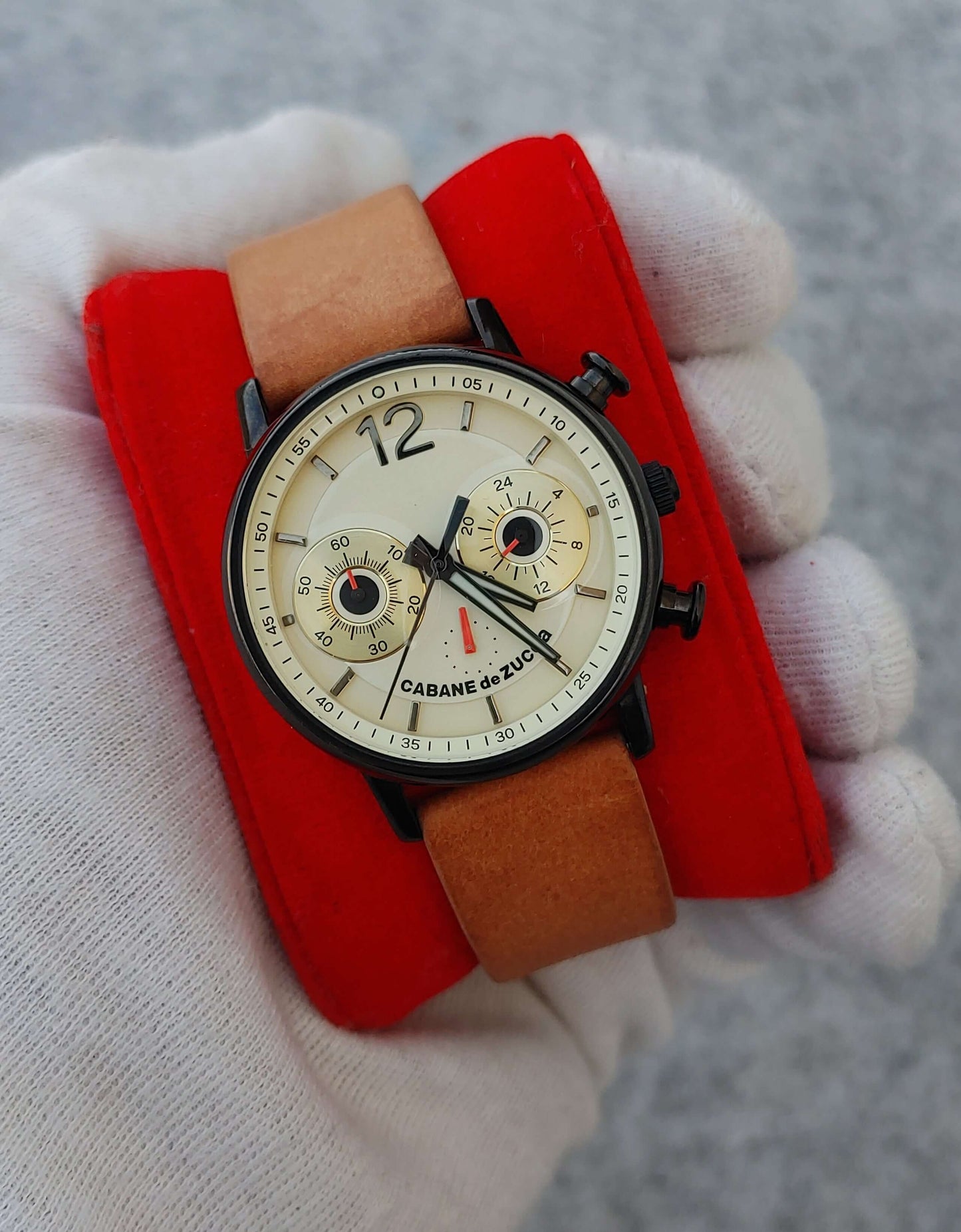 Cabane de Zucca Owl Shape Dial Chrongraph Watch For Men