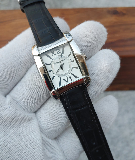 Momentum Sqaure White Dial Men's Watch