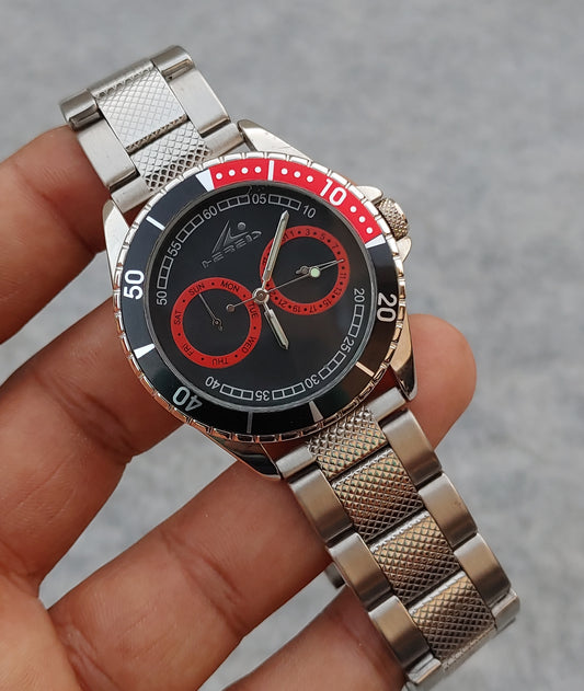 Heris Quartz Date o graph Men's Stainless-steel Watch