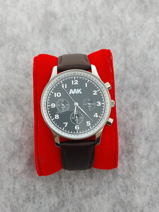 Aak Chronograph Leather Strap Men's Watch