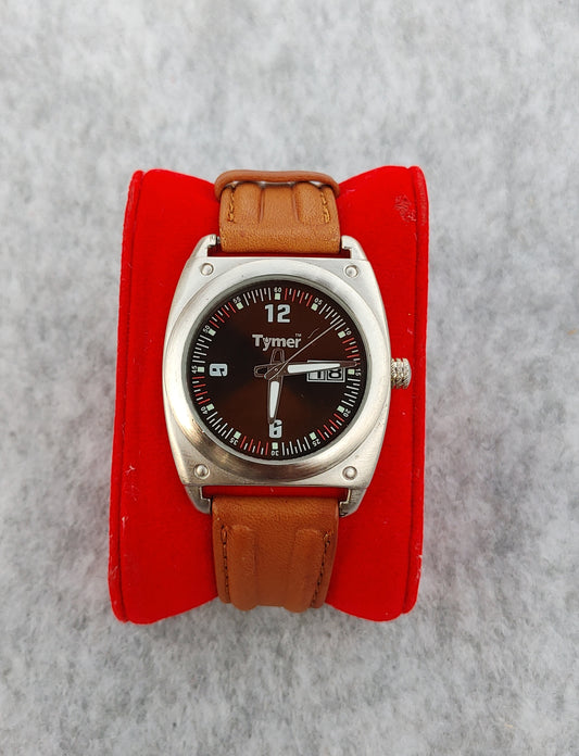 Tymer Leather Strap Men's Watch