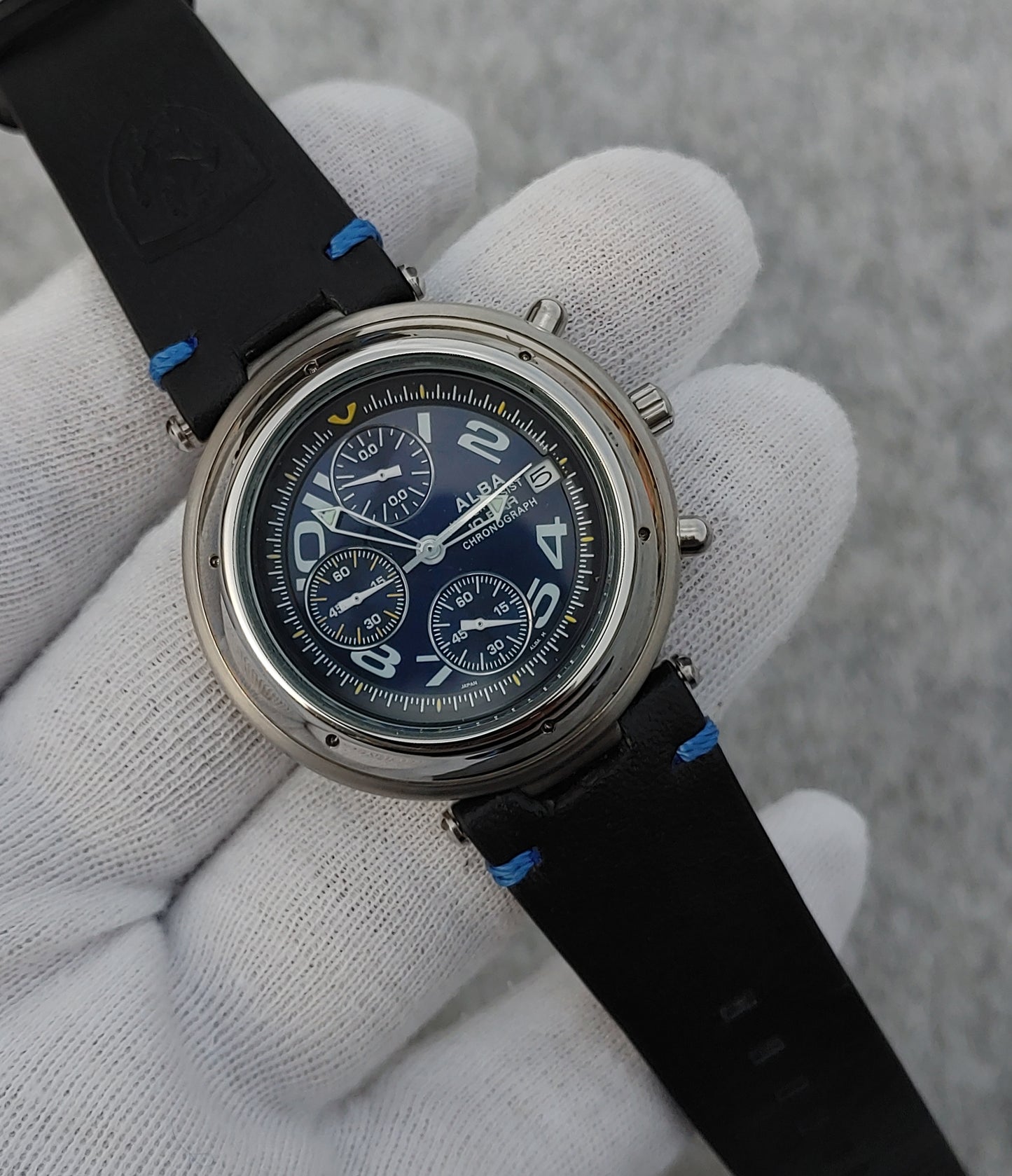 Seiko Alba Chrnograph Men's Watch Blue Dial
