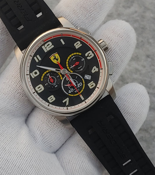 Ferrari Men's 0830064 Analog Display Japanese Quartz Black Watch