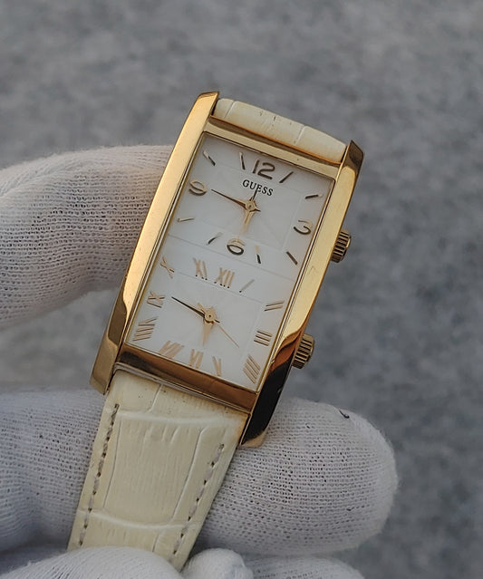 Unisex GUESS GC Collection Tank Dual Time Seconds Watch GC25500