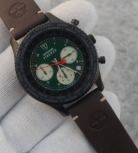 DETOMASO FIRENZE XXL Men's Watch – Antique Green