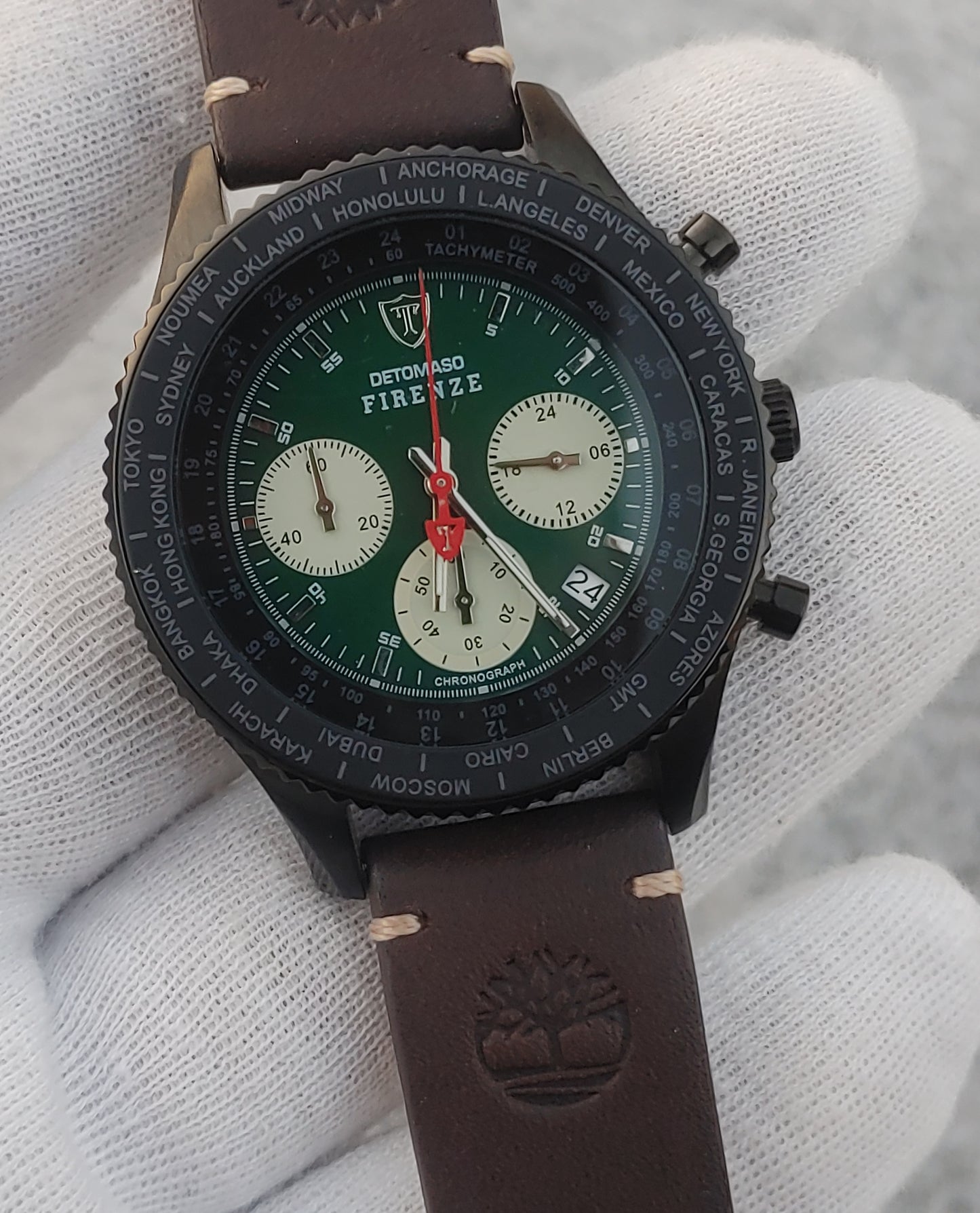 DETOMASO FIRENZE XXL Men's Watch – Antique Green