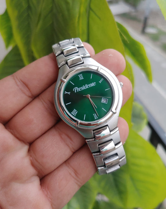 Presidente Green Dial Men's Vintage Watch