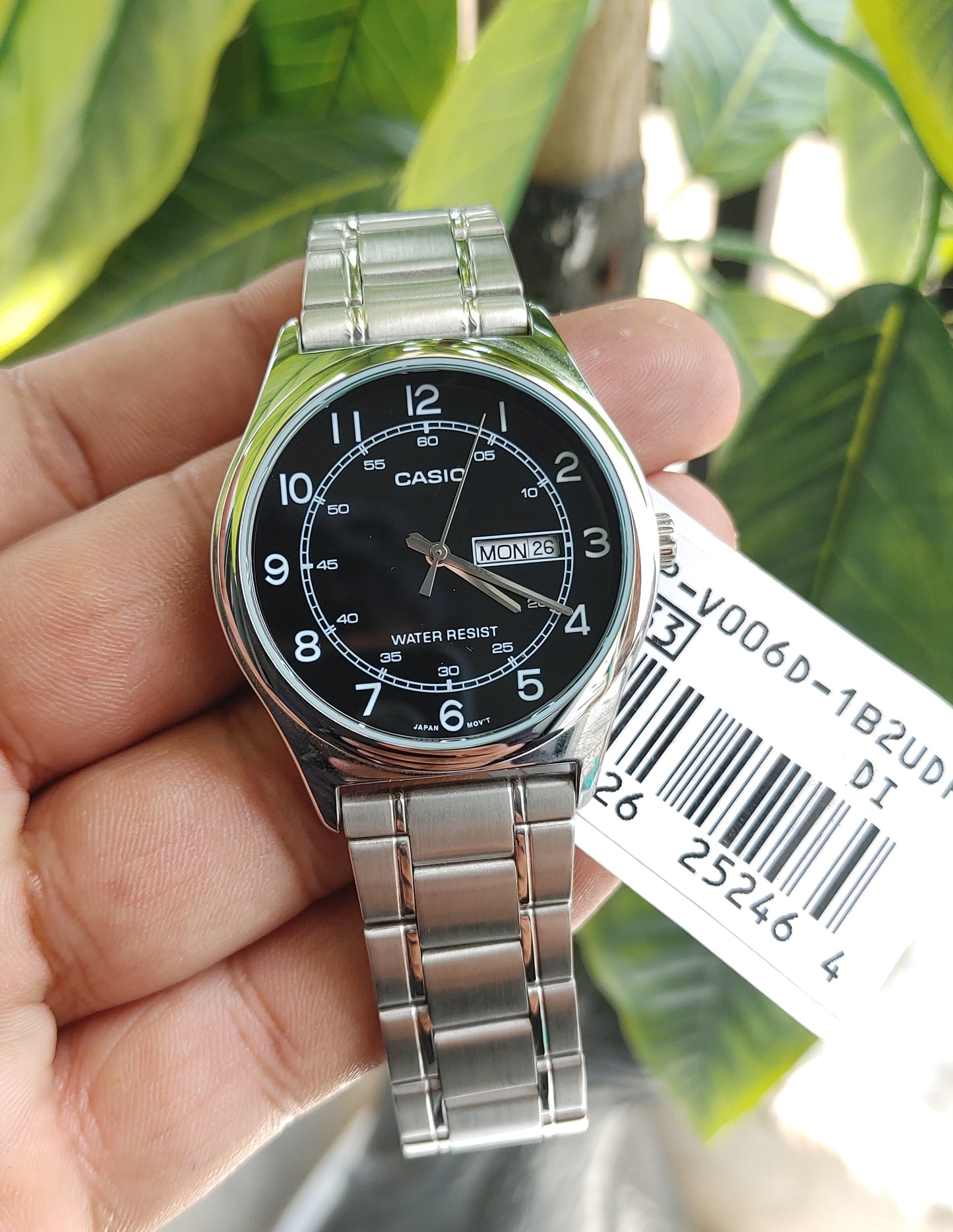Casio MTP-V006D-1B2UDF Men’s Black Dial Stainless Steel Watch – Classic Quartz Design