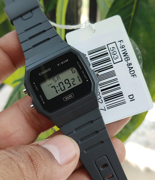 Casio F-91WB-8A Men's Grey Digital Watch – Classic Everyday Timepiece