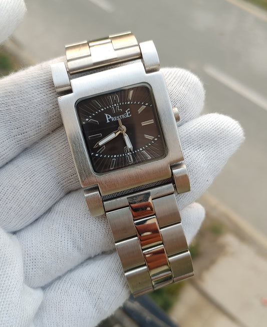 Prestige Sqaure Dial Vintage Stainless-steel Men's Watch