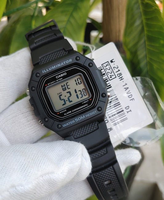 Casio W-218H-1AVDF – Classic Black Digital Sports Watch with 7-Year Battery & 50M Water Resistance