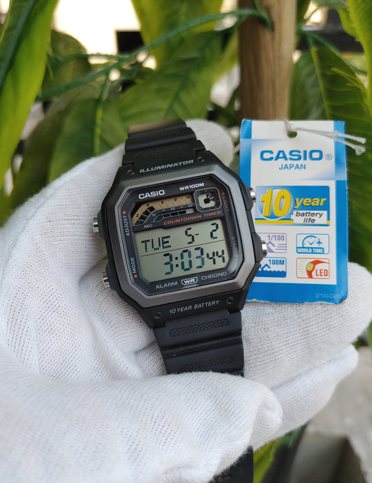 Casio WS-1600H-1AVDF – Rugged Digital Sports Watch with 10-Year Battery Life