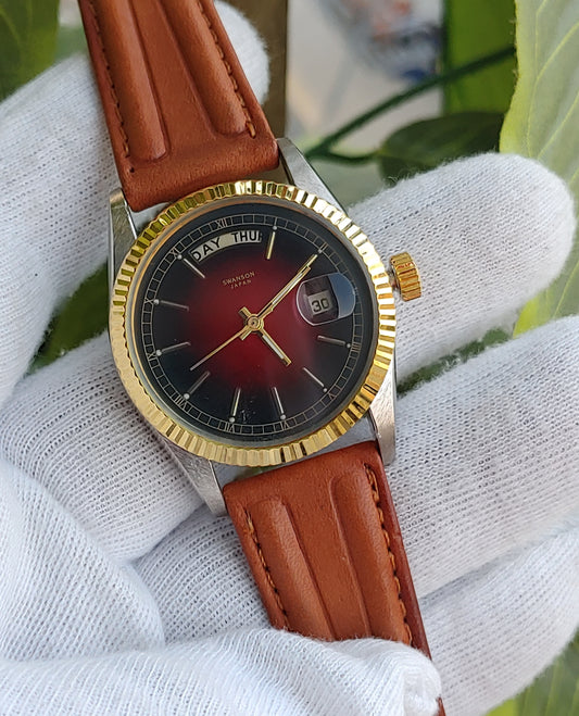 Swanson Red Black Dial Men's Watch