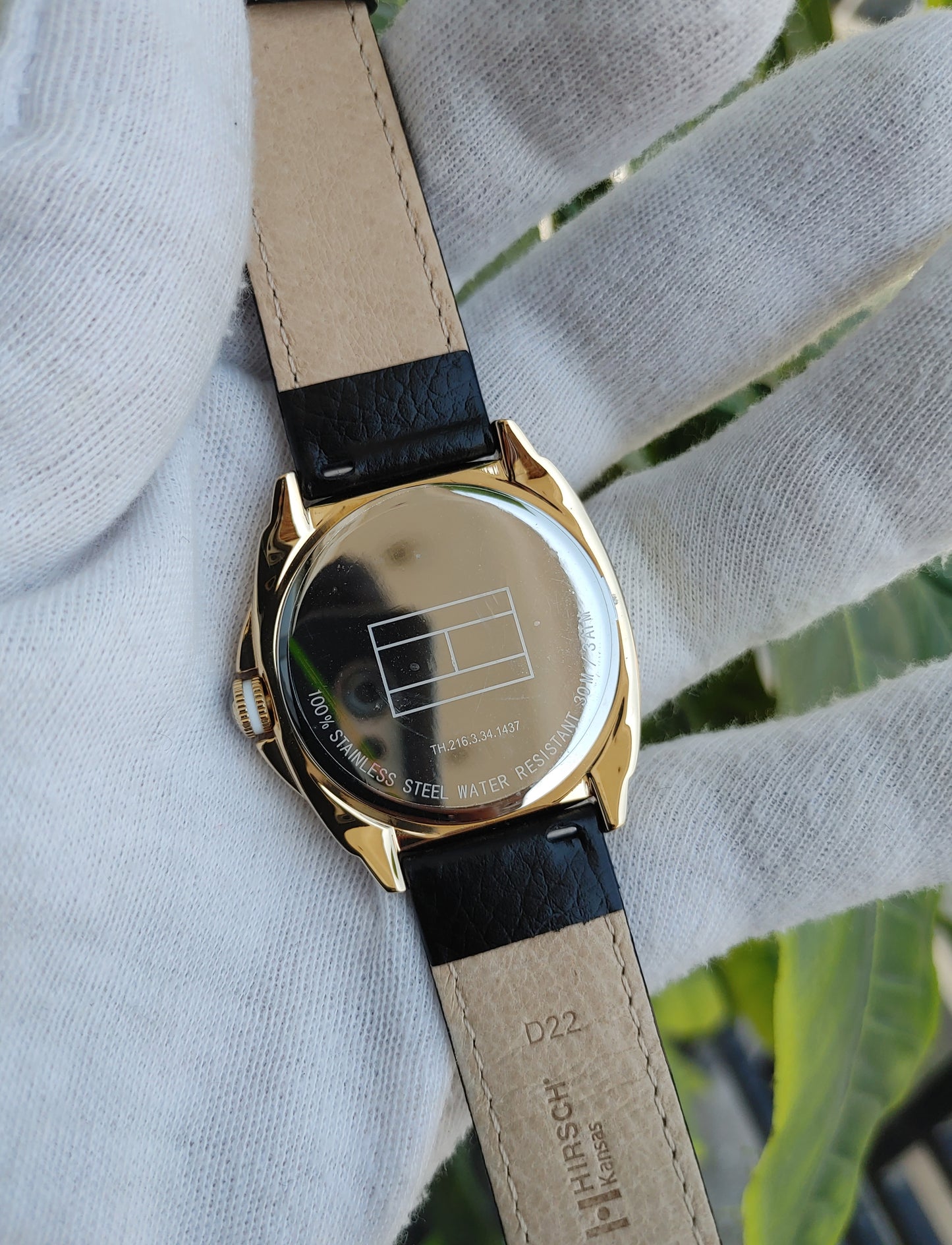 Tommy Hilfiger Men's Black Dial Watch Leather Strap