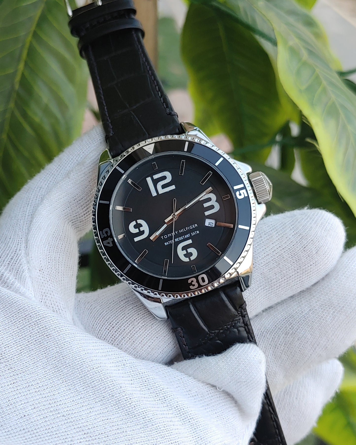 Tommy Hilfiger Black Dial Big Numbers Men's Watch