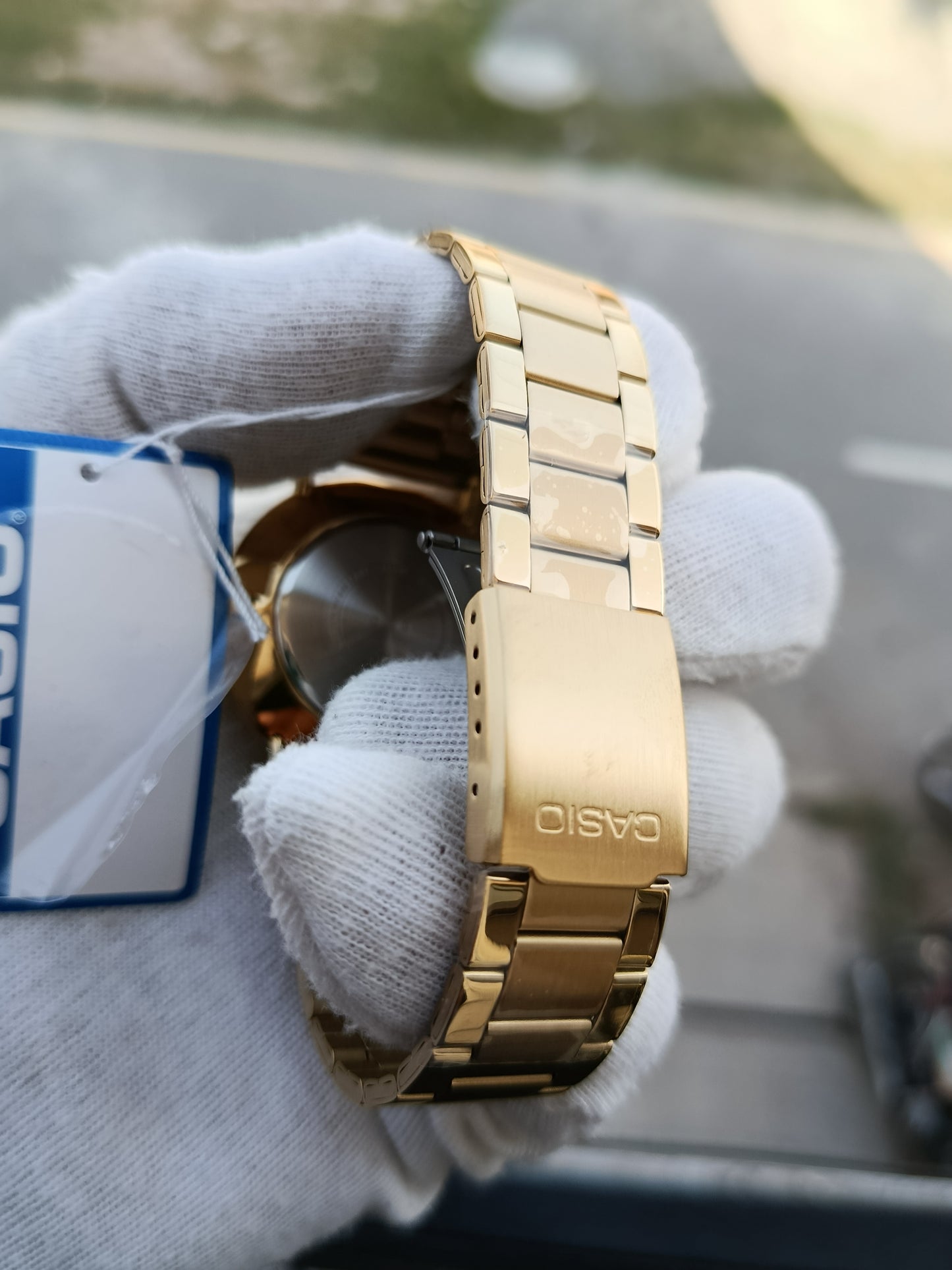 Casio MTP-VT01G-7BUDF Men's Analog Watch – Gold Stainless Steel Strap, Minimalist White Dial