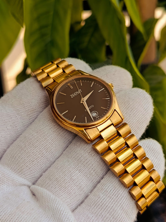 Zeenat By Bonito Vintage Black Dial Men's Watch