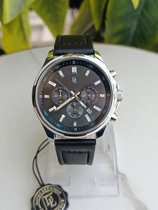 De Lawrence Black Dial Chronograph Men's Watch