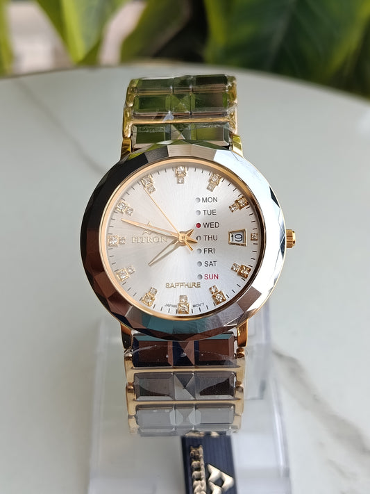 Fitron Ceramic Double Tone Men's Watch