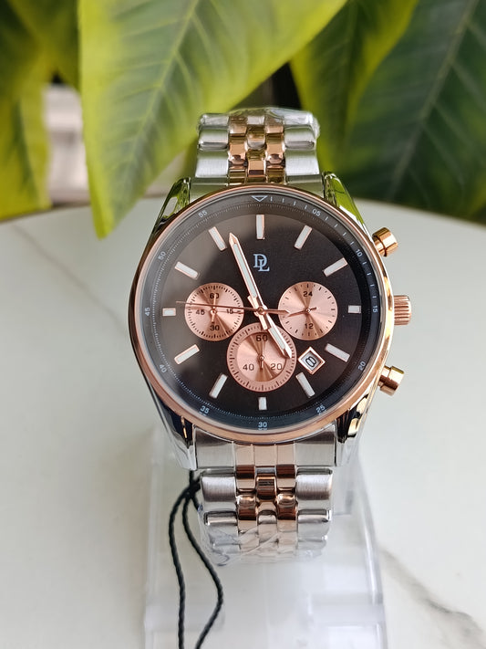 De Lawrence Rose Gold Tone Chronograph Men's Watch