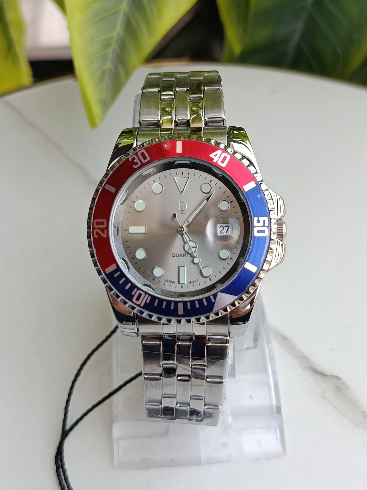 De Lawrence Silver Colour Grey Dial Men's Watch