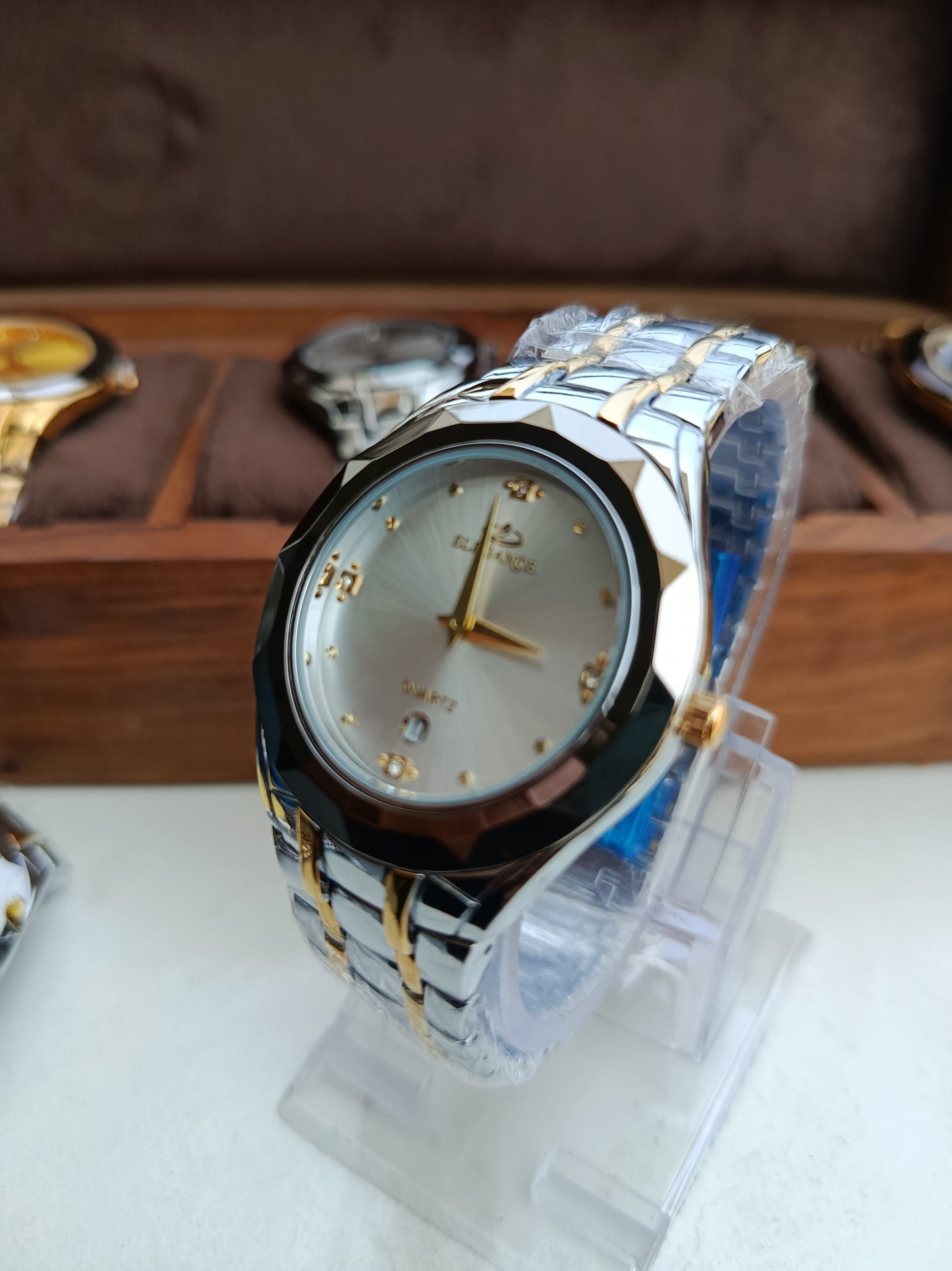 Elegance El-2414-M Double Tone Silver Watch