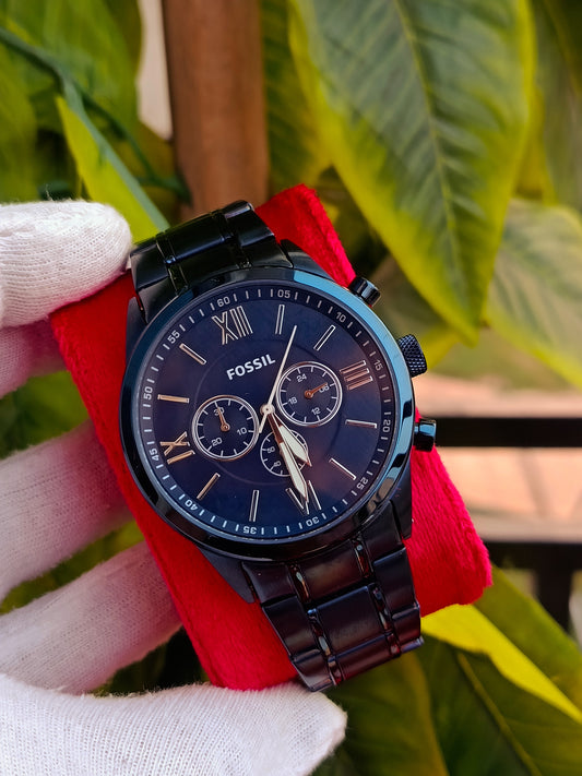 Fossil BQ2191 Blue Dial Men's Watch | Premium Stainless Steel Timepiece