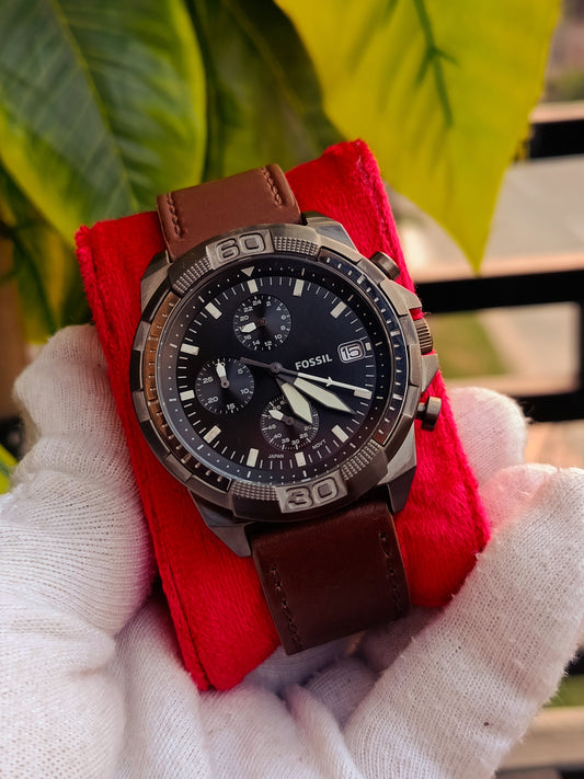 Fossil BRONSON FS5855 Men's Chronograph Watch – Bold, Rugged & Stylish Timepiece