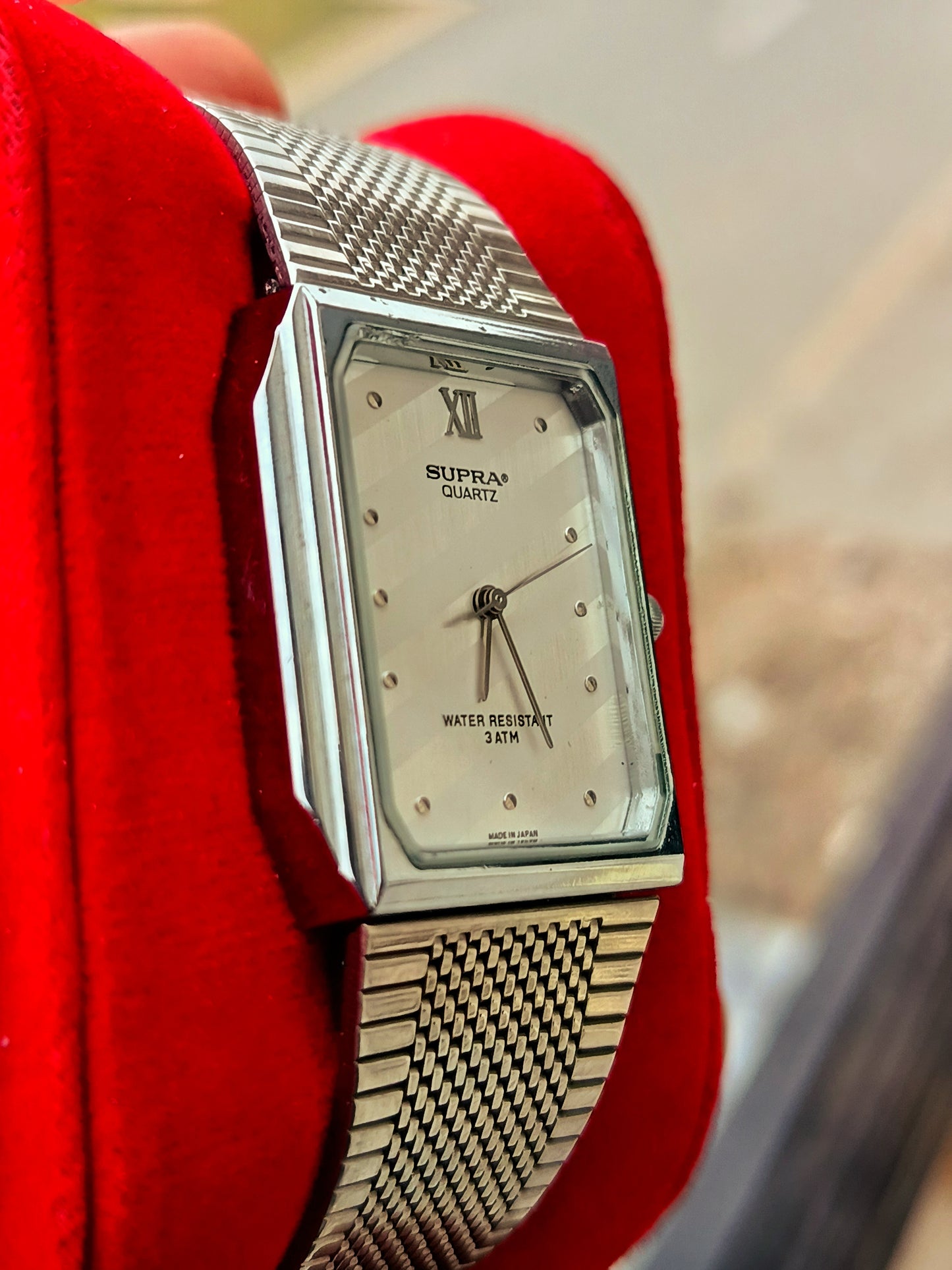 Supra Vintage Tank Shape Stainless Steel Men's Watch