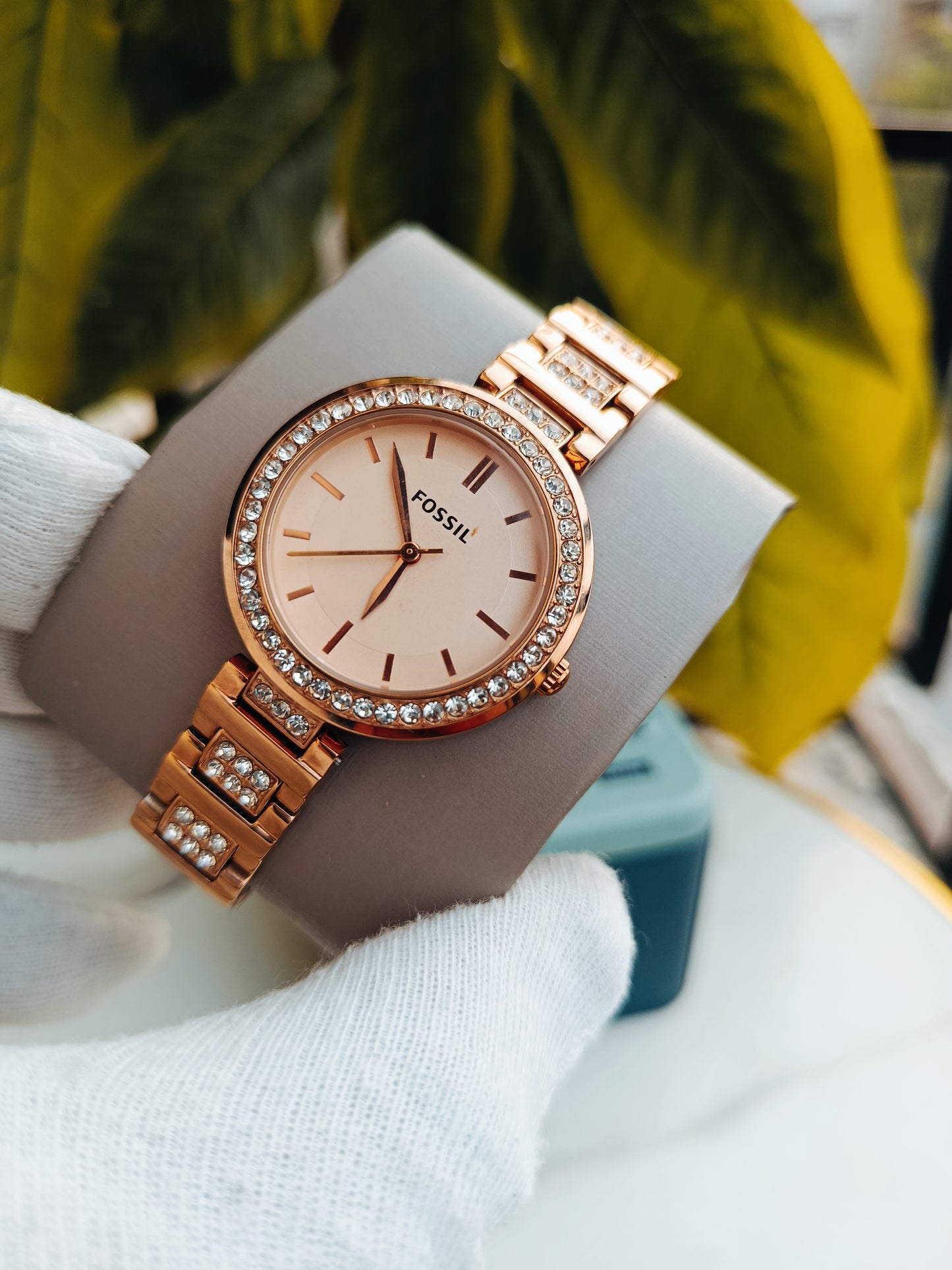 Fossil Karli BQ3181 Women's Rosegold Stainless Steel Watch – Elegant Analog Timepiece