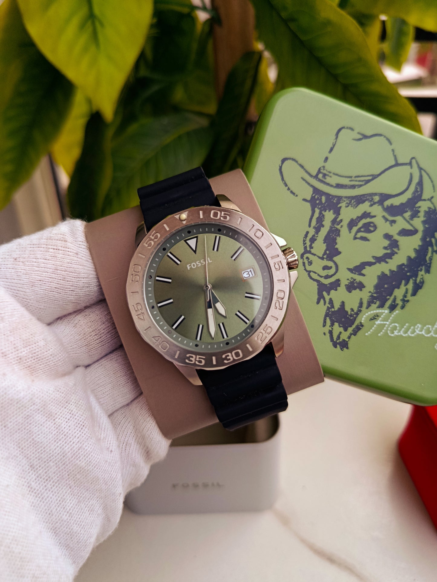 Fossil BQ2783 Men’s Stainless Steel Analog Watch – Classic Olive Green Dial