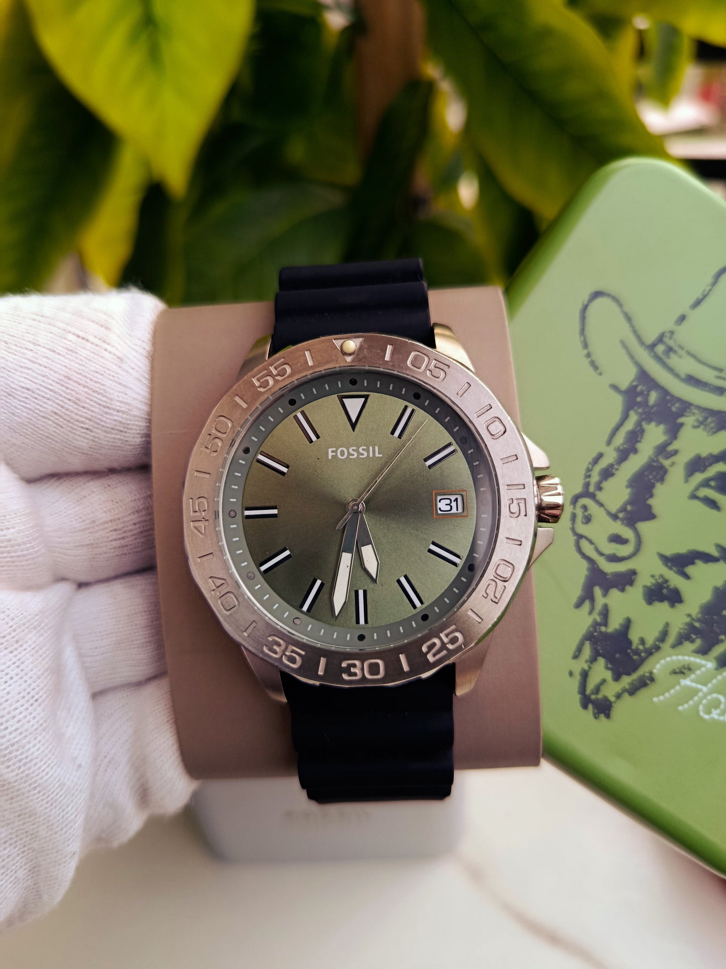 Fossil BQ2783 Men’s Stainless Steel Analog Watch – Classic Olive Green Dial