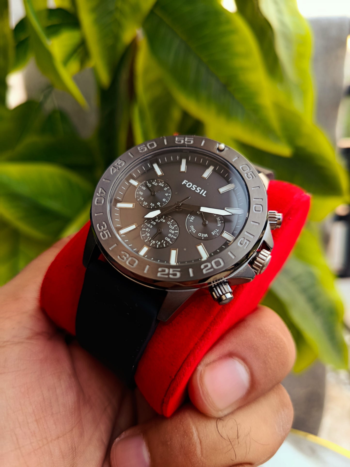 Fossil Bannon Men's Silicone Strap Watch