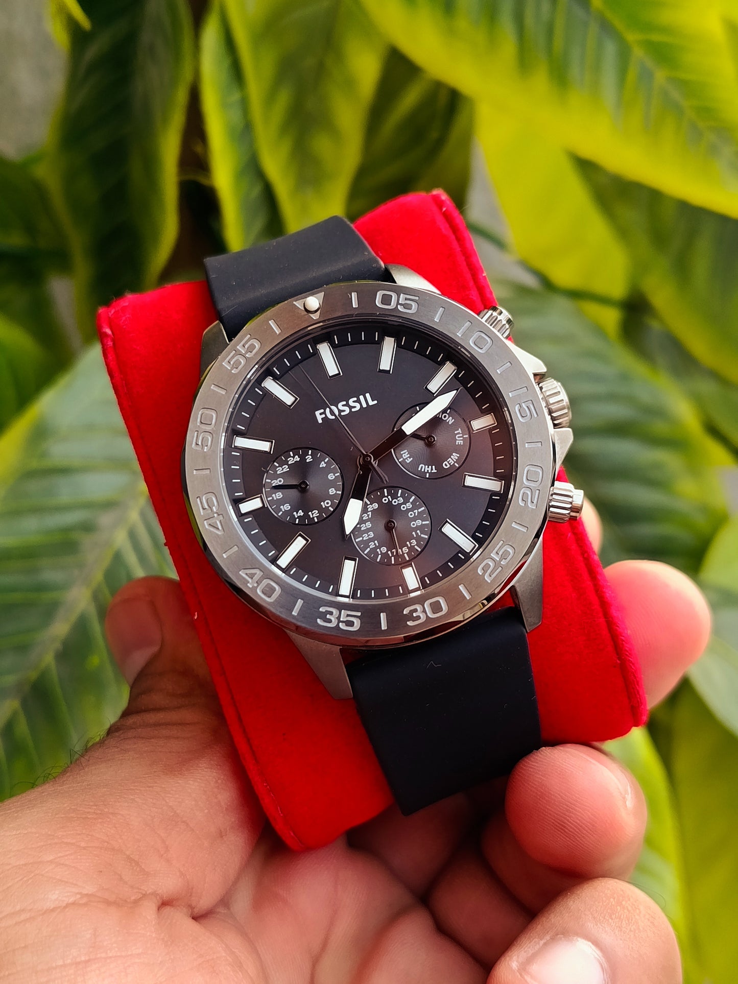 Fossil Bannon Men's Silicone Strap Watch