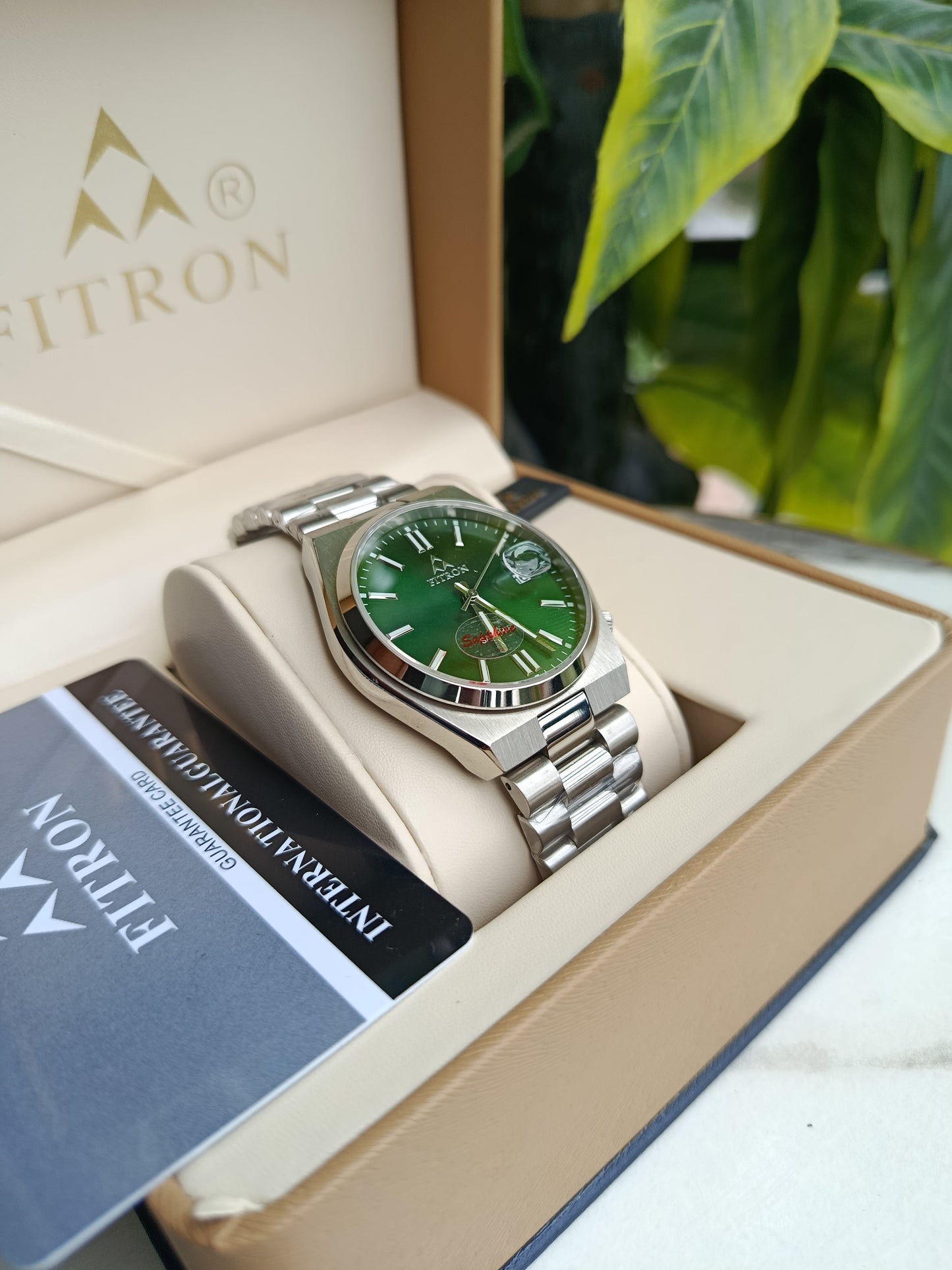 Fitron Hulk Green Dial Men's Watch