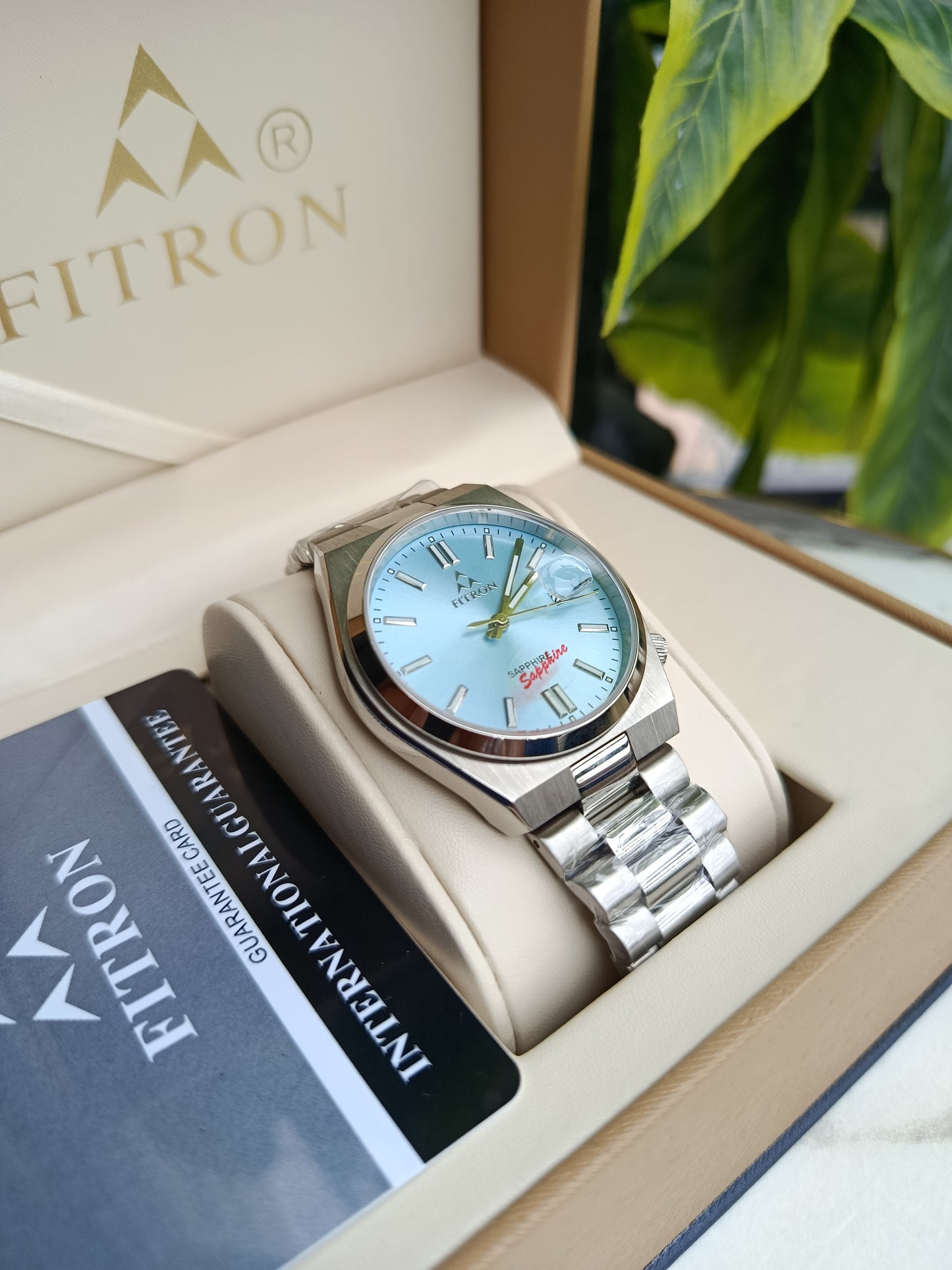 Fitron Sky Blue Dial Men's Executive Watch