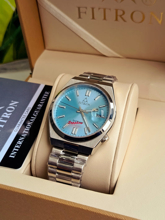 Fitron Sky Blue Dial Men's Executive Watch