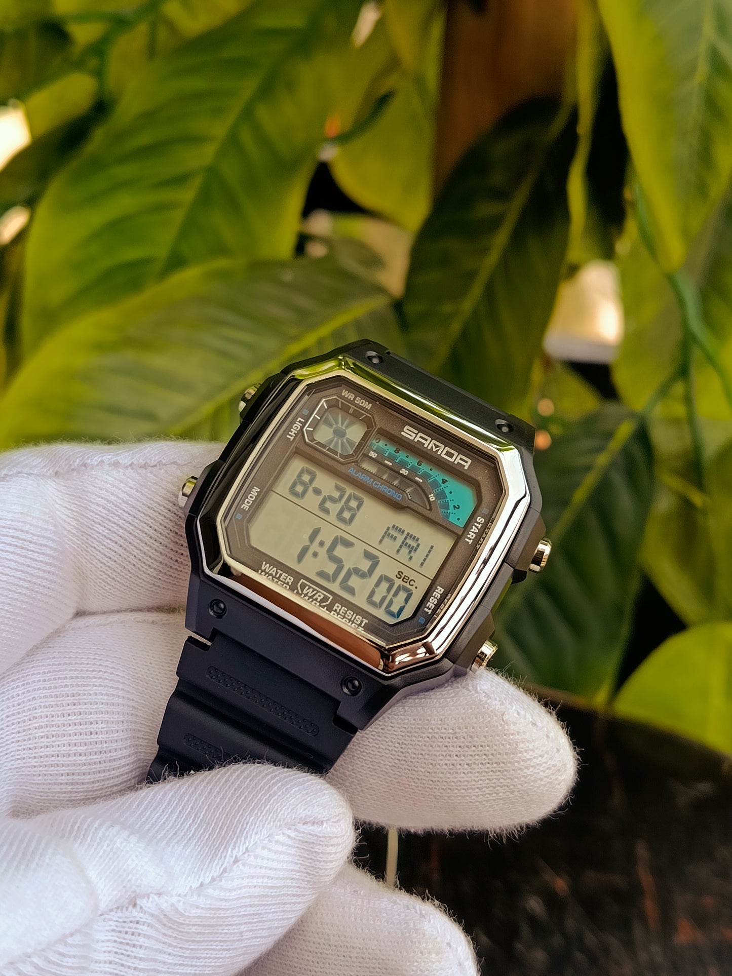 Sanda 6196 Dual Display Sports Watch – Waterproof Analog Digital Wristwatch for Men in Pakistan