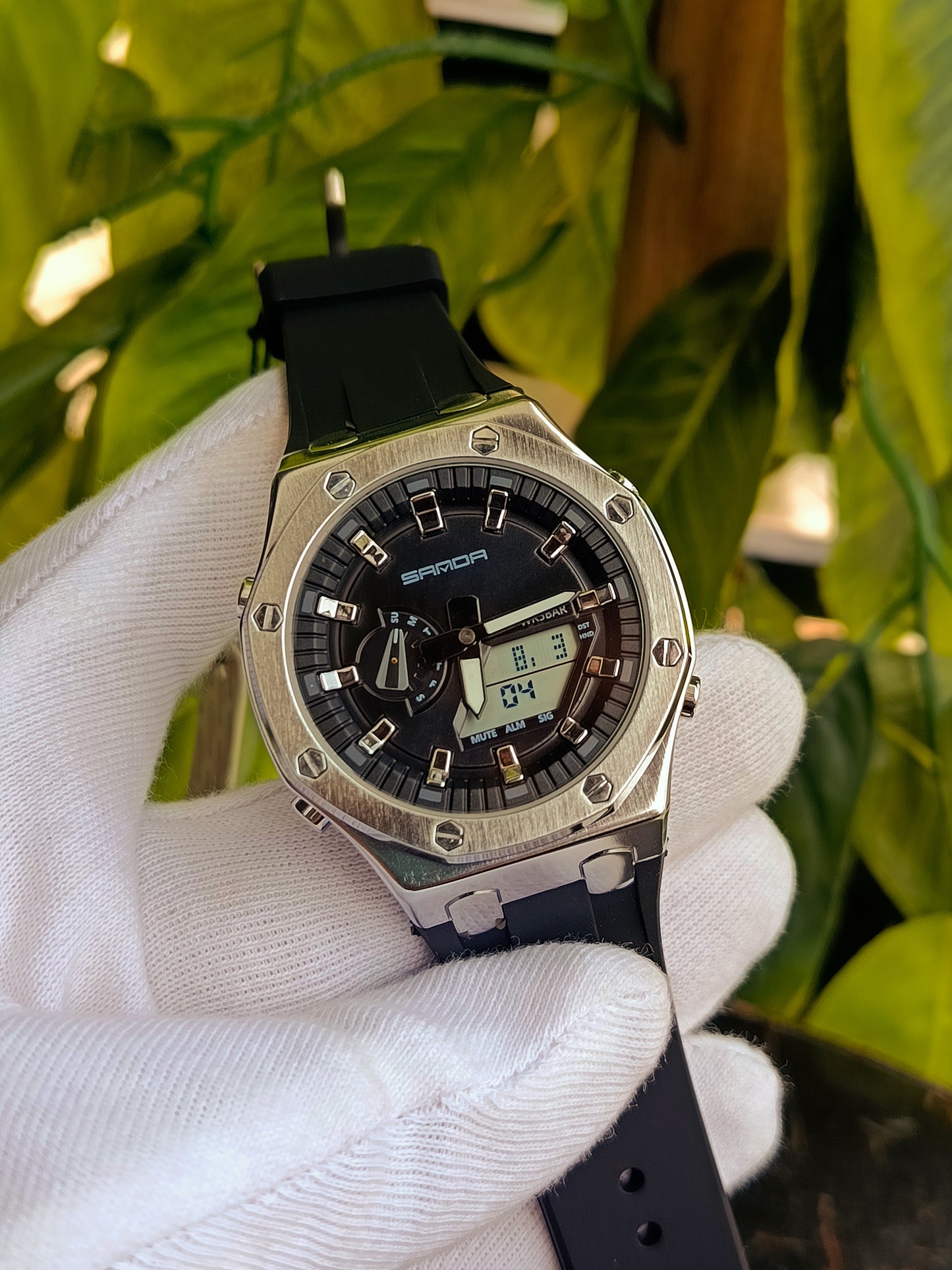Sanda Black Dial Dual Time Men's Watch