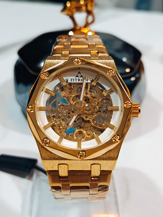 Fitron Golden FT8107G Men's Automatic Watch