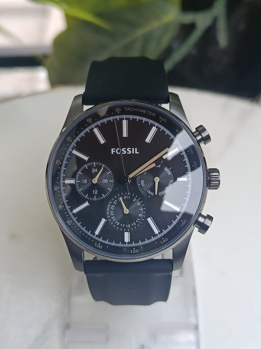 Fossil BQ2746 Men's Chronograph Black Stainless Steel Watch