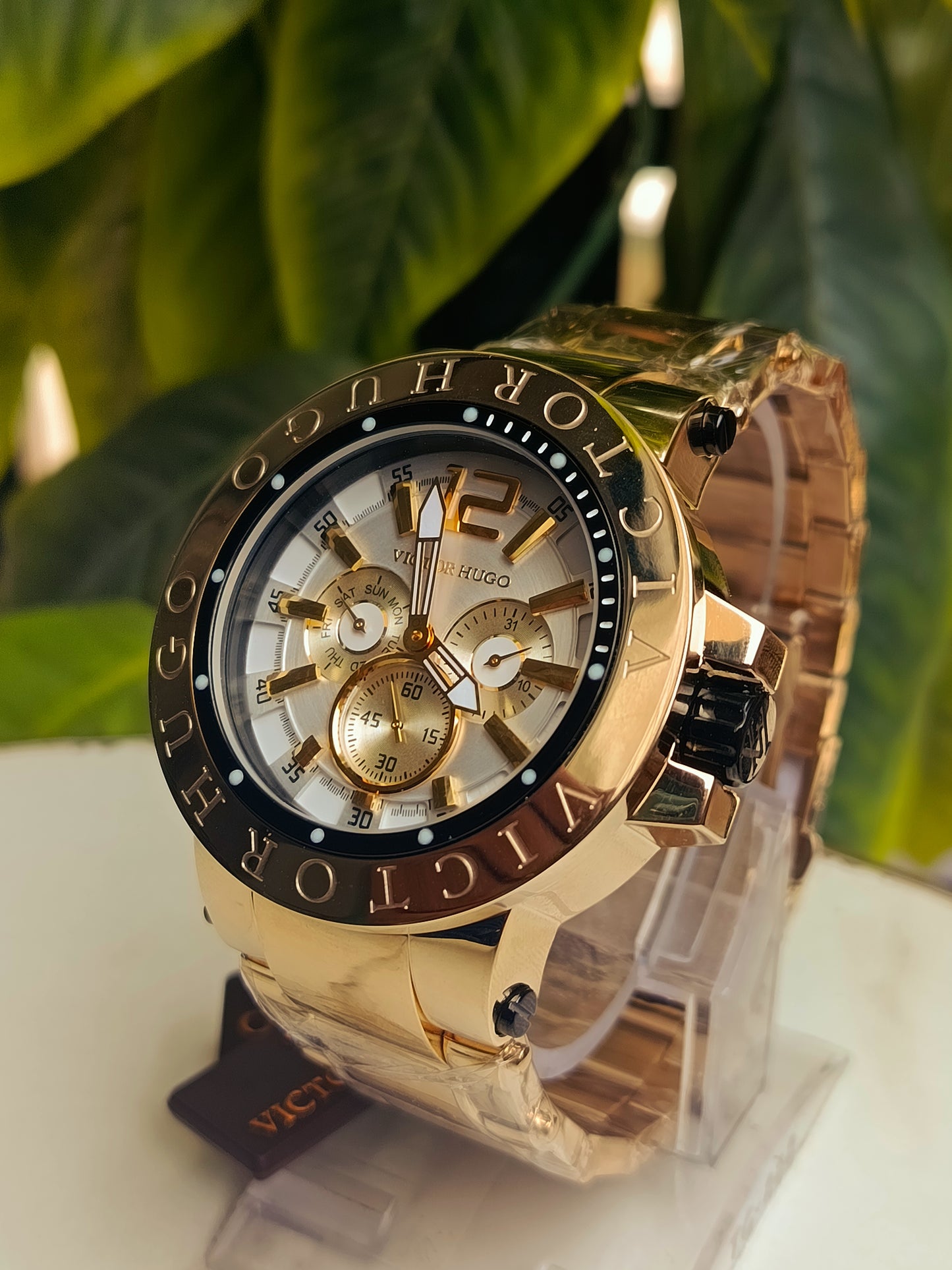 Victor Hugo White Dial Men's Watch