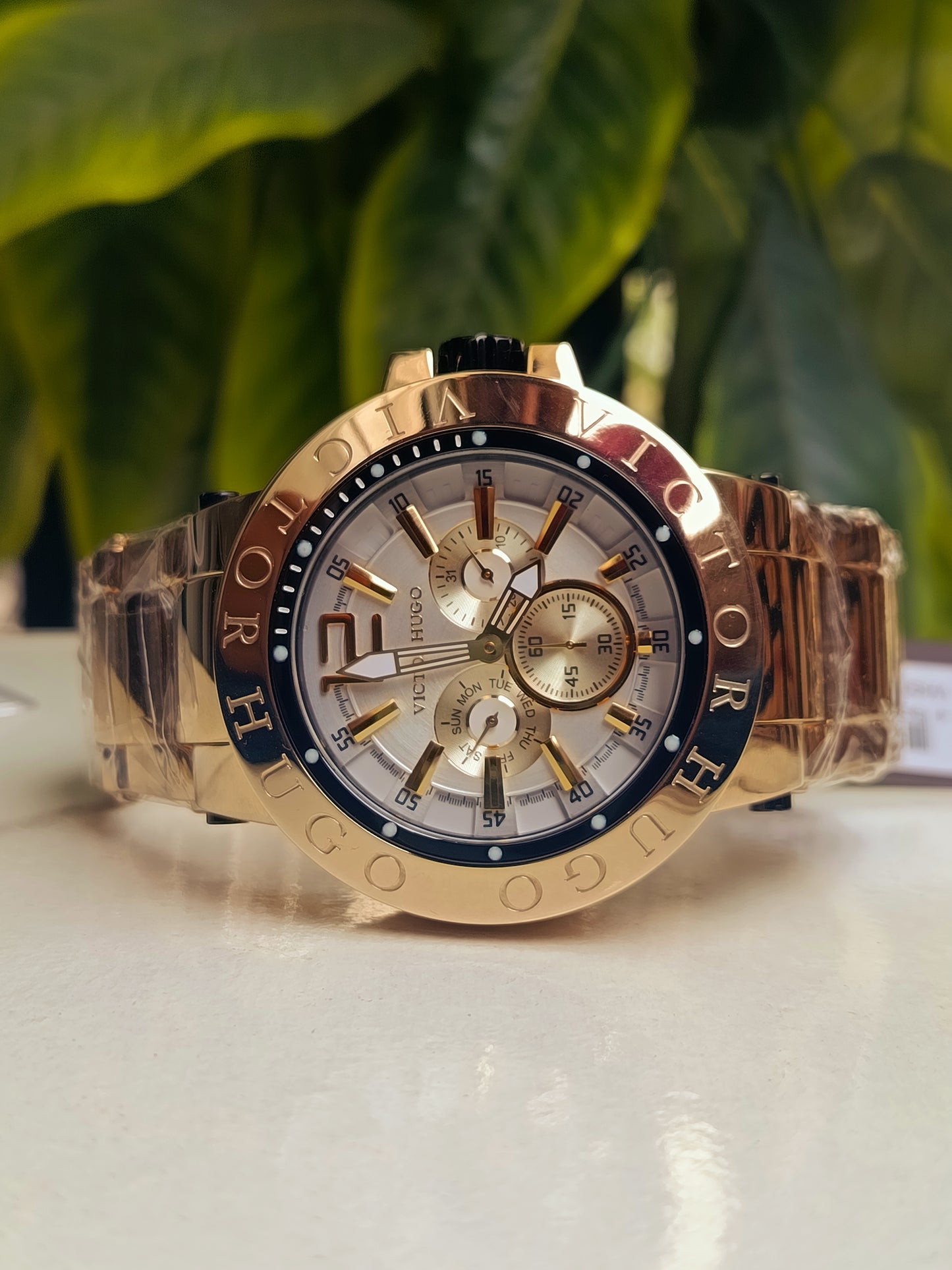 Victor Hugo White Dial Men's Watch