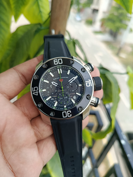Swiss Legend Lionpulse Chronograph Men’s Watch 10617SM-01-GRN – Green Needle Luxury Sports Watch
