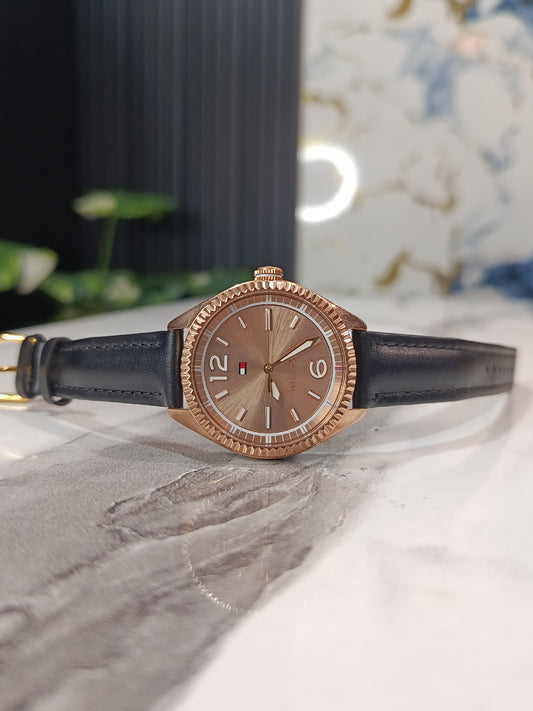 Tommy Hilfiger TH.234.3.34.1652 Black Leather Strap Watch